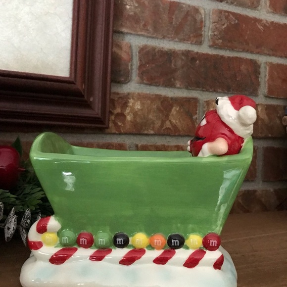 Rare M&M’s Sleigh Holiday Candy Dish - Picture 5 of 12